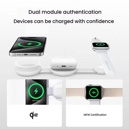 ANKER B25M8 3 In 1 15W Magnetic Wireless Charger For  iPhone, iWatch, AirPods