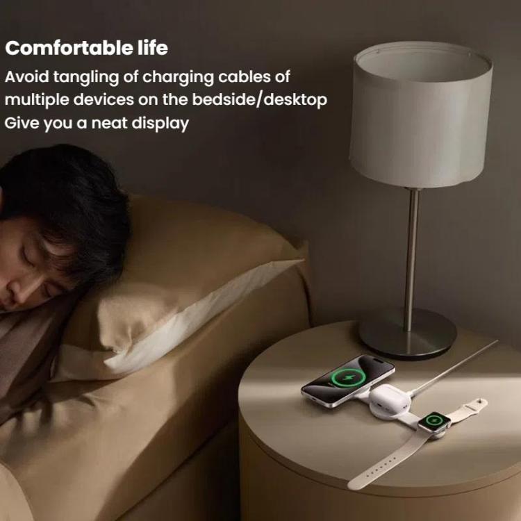 ANKER B25M8 3 In 1 15W Magnetic Wireless Charger For  iPhone, iWatch, AirPods