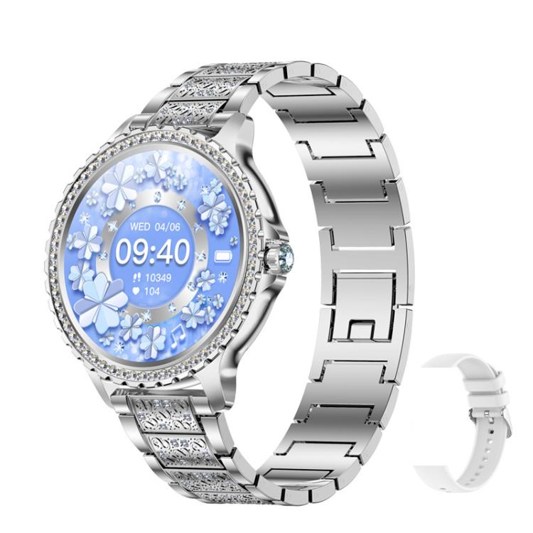 Bluetooth Calling AI Voice Assistant Life Waterproof Sports Smartwatch, Black Silicone Strap�����...