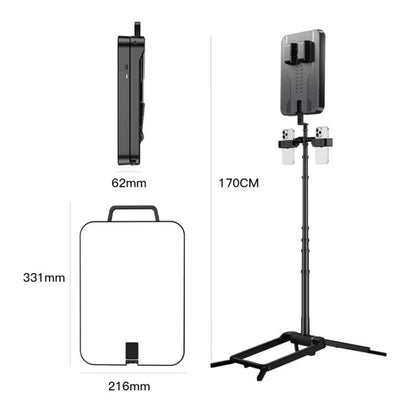 1.7m 14-Inch Suitcase Integrated Design Fill Light Foldable 3500-6000K Full-Screen Live Photograp...