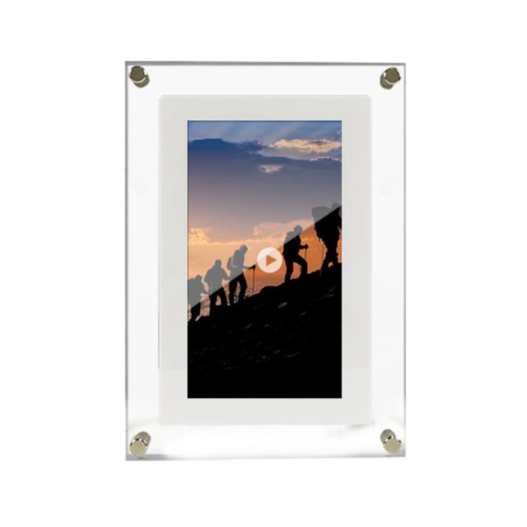 10.1 inch Transparent Acrylic Digital Photo Frame Video Picture Music Player Electronic Album Gif...