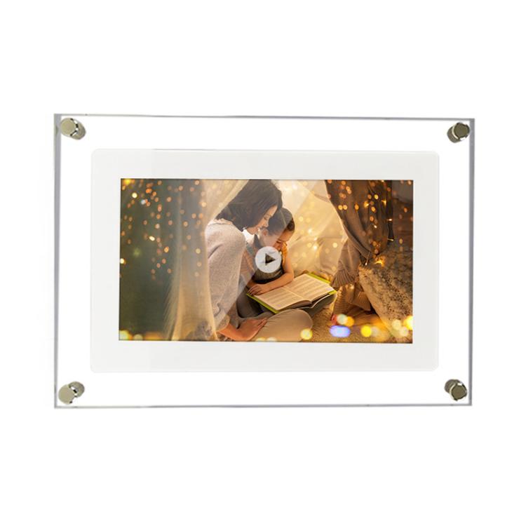 10.1 inch Transparent Acrylic Digital Photo Frame Video Picture Music Player Electronic Album Gif...