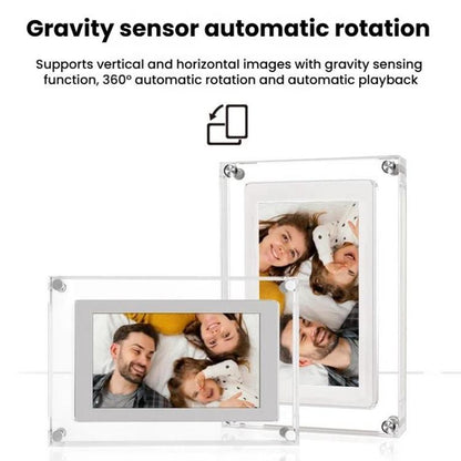 10.1 inch Transparent Acrylic Digital Photo Frame Video Picture Music Player Electronic Album Gif...