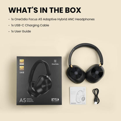OneOdio Focus A5 ANC Active Noise Reduction Headset Wireless Bluetooth Gaming Sports Headset�����...