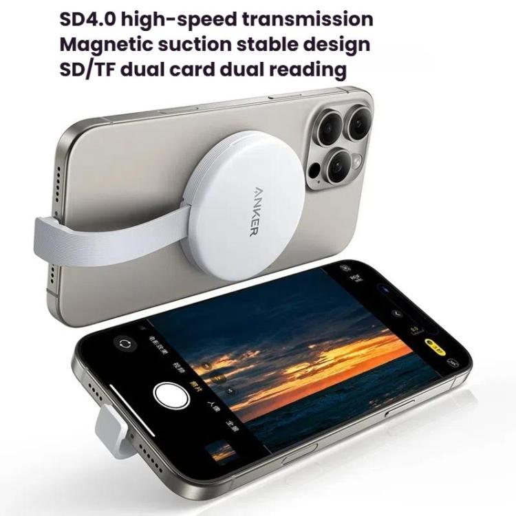 ANKER A83D1 3 In 1 Type-C Card Reader SD/TF Dual Card Slot Computer Data Transmitter, A83D1