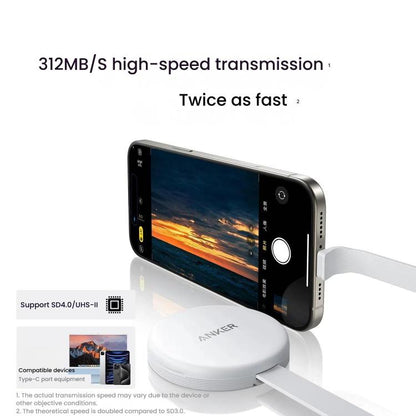 ANKER A83D1 3 In 1 Type-C Card Reader SD/TF Dual Card Slot Computer Data Transmitter, A83D1