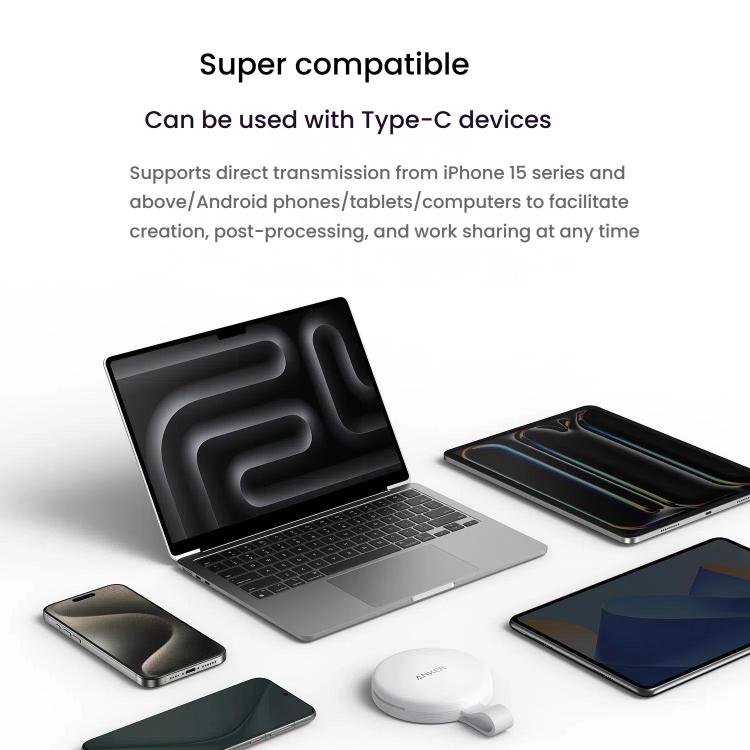 ANKER A83D1 3 In 1 Type-C Card Reader SD/TF Dual Card Slot Computer Data Transmitter, A83D1