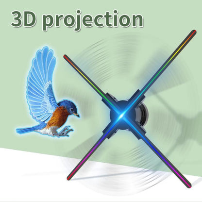 60cm 3D Holographic Fan with 1600x720 Resolution & 720 LEDs  WiFi/APP DIY Content Control, US Plu...