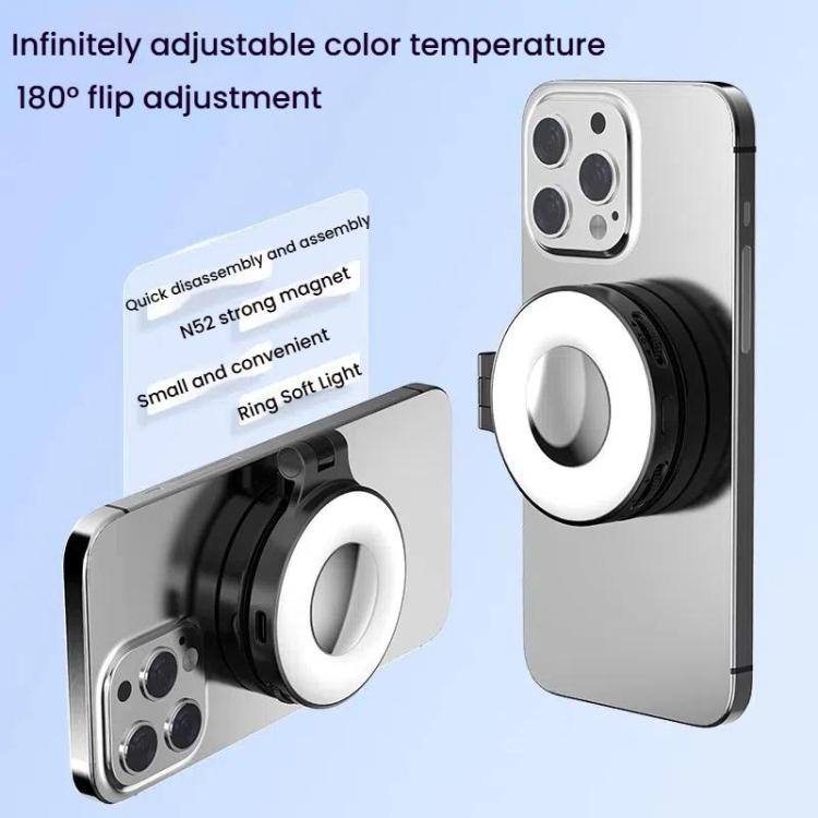 HEPAIL AC74 Magsafe Magnetic Smartphone Light Portable Handheld Selfie Light