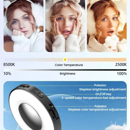 HEPAIL AC74 Magsafe Magnetic Smartphone Light Portable Handheld Selfie Light