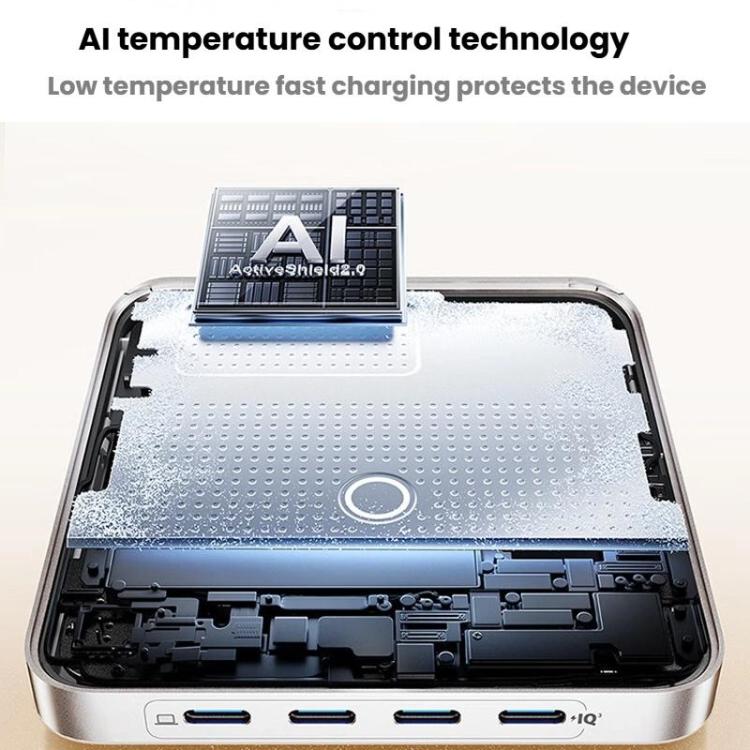 ANKER A2155  4 Type-C+2 USB Ports GaN Desktop Charging Dock 130W High-Power 6 In 1 Charger