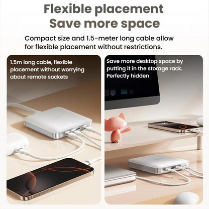 ANKER A2155  4 Type-C+2 USB Ports GaN Desktop Charging Dock 130W High-Power 6 In 1 Charger