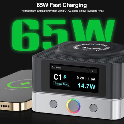 RELIFE Q7 Smart 6-Port 15W Wireless Charger Compatible With Multiple Charging Protocols, US Plug�...