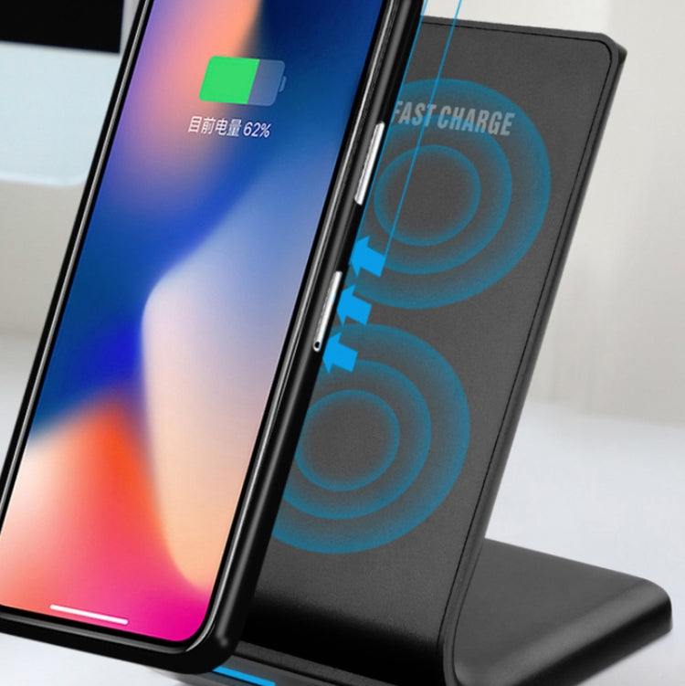 R2 10W Vertical Mobile Phone Wireless Charger Smart Fast Charge Charging Stand Desktop Stand�����...
