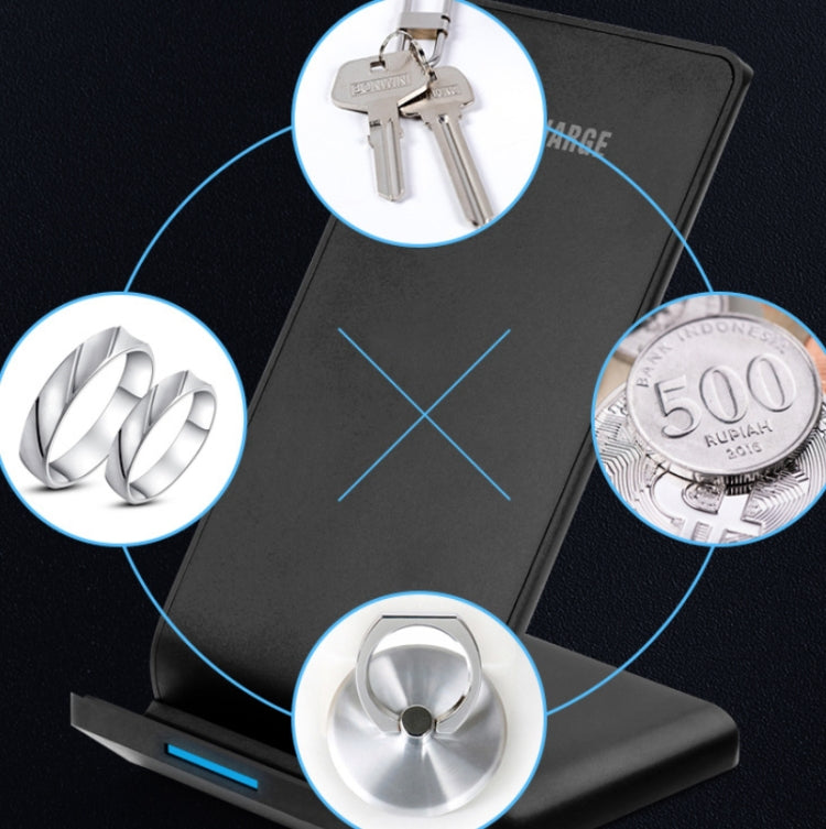 R2 10W Vertical Mobile Phone Wireless Charger Smart Fast Charge Charging Stand Desktop Stand�����...