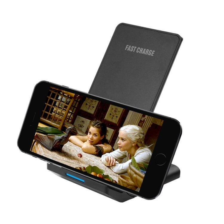 R2 10W Vertical Mobile Phone Wireless Charger Smart Fast Charge Charging Stand Desktop Stand�����...