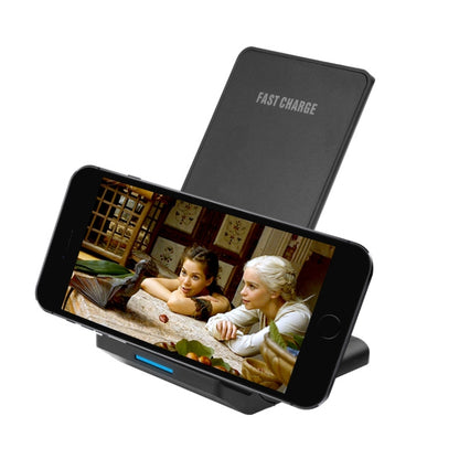 R2 10W Vertical Mobile Phone Wireless Charger Smart Fast Charge Charging Stand Desktop Stand�����...