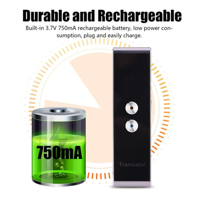 T8+ Portable Smart Voice Translator Smart Business Travel Real Time AI Translator Translation Mac...