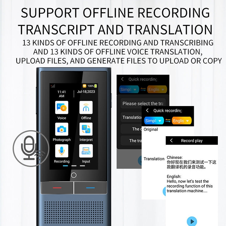 Z6 4G Version 3.1 inch Screen Smart Voice Translator