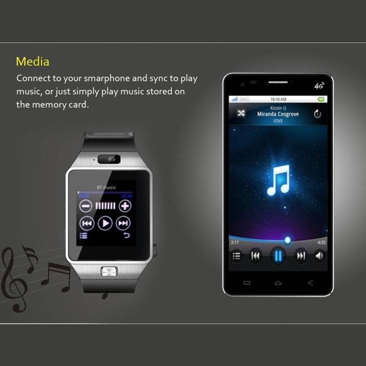DZ09 1.56 inch Screen Bluetooth 3.0 Smart Watch Phone