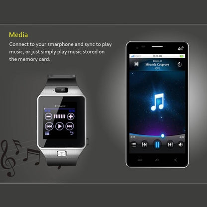 DZ09 1.56 inch Screen Bluetooth 3.0 Smart Watch Phone