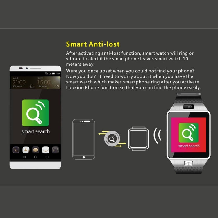 DZ09 1.56 inch Screen Bluetooth 3.0 Smart Watch Phone