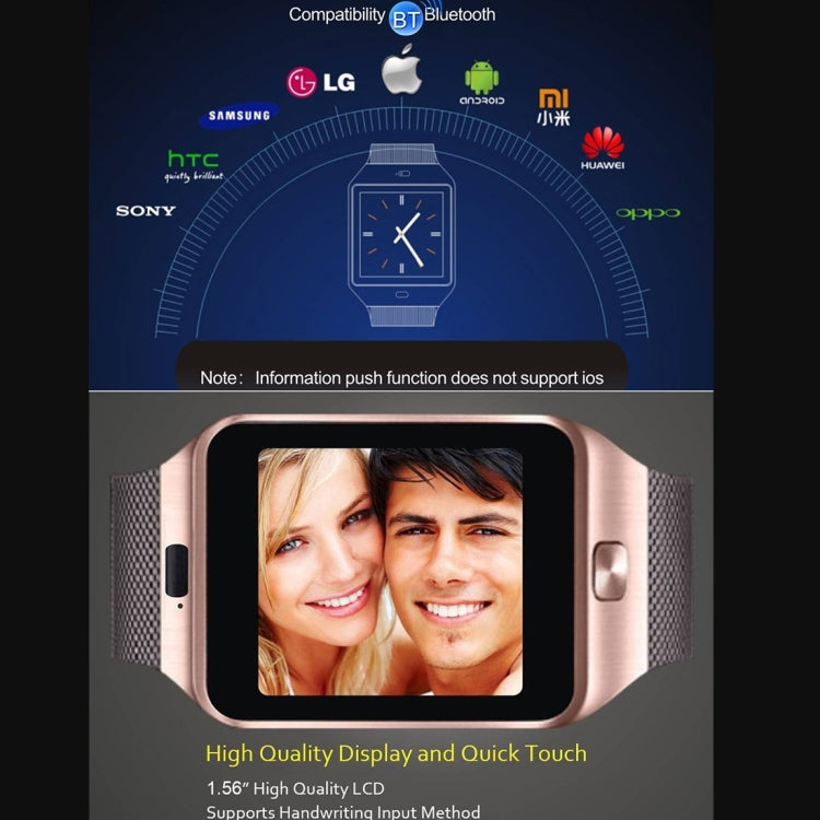 DZ09 1.56 inch Screen Bluetooth 3.0 Smart Watch Phone