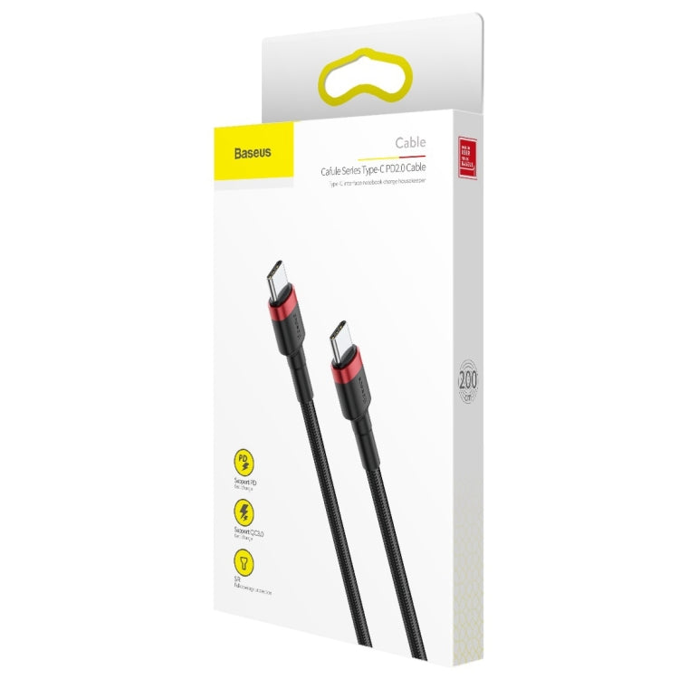Baseus CATKLF-H09 Cafule Series USB-C / Type-C PD 2.0 60W Flash Charge Cable, Cable Length: 2m