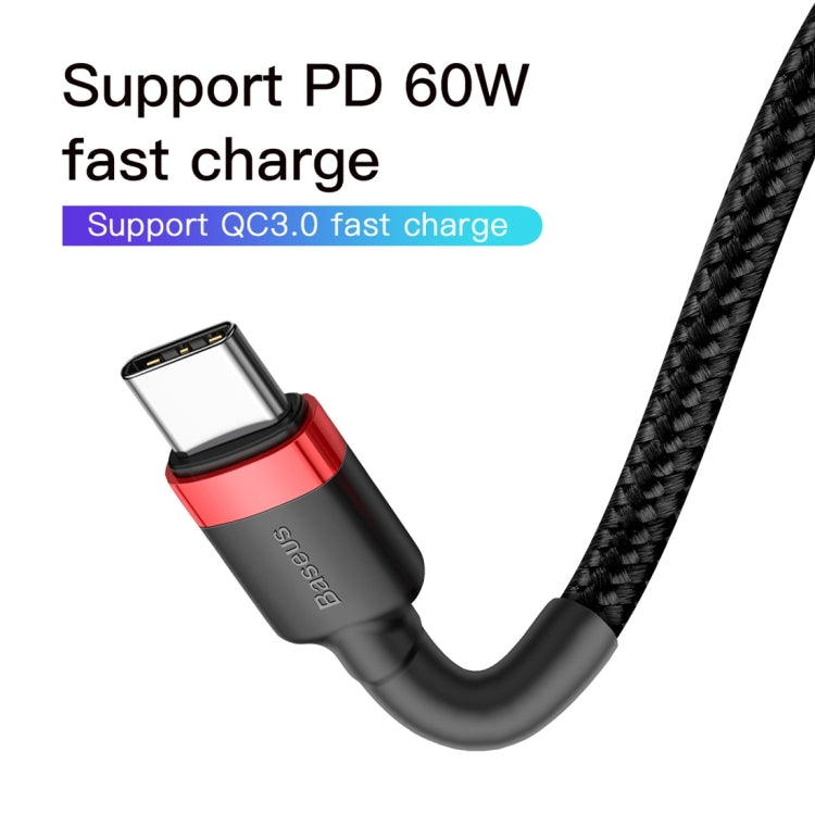 Baseus CATKLF-H09 Cafule Series USB-C / Type-C PD 2.0 60W Flash Charge Cable, Cable Length: 2m