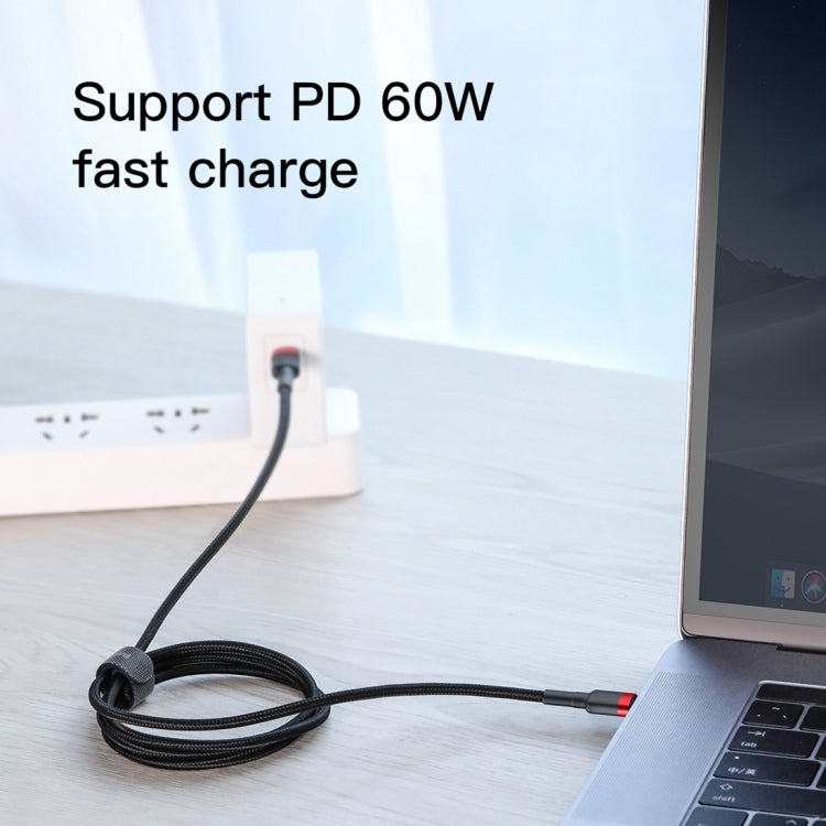Baseus CATKLF-H09 Cafule Series USB-C / Type-C PD 2.0 60W Flash Charge Cable, Cable Length: 2m